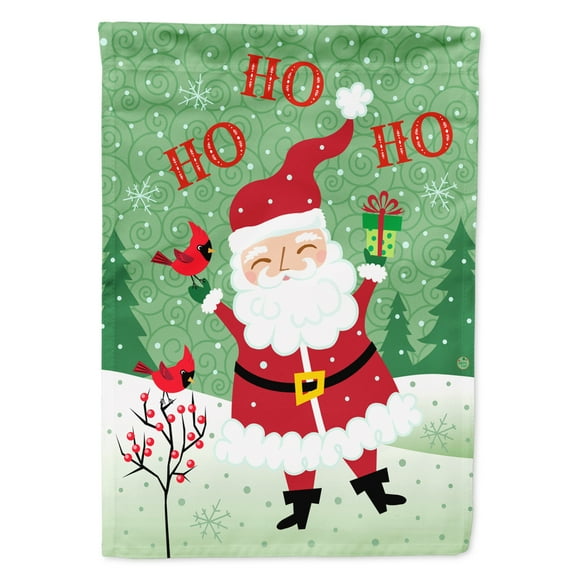 Carolines Treasures VHA3016GF Merry Christmas Santa Claus Ho Ho Ho Flag Garden Size  Small multicolor
