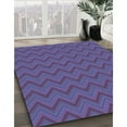 thumbnail image 3 of Ahgly Tapis d'Intérieur Lavable en Machine Carré Transitionnel Bleu Ardoise Moyen, 7 Pieds Carré, 3 of 7