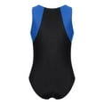 thumbnail image 2 of DPOIS Kids Boys Girls Sleeveless Ballet Leotard Gymnastics Bodysuit Royal Blue&Black 16, 2 of 5