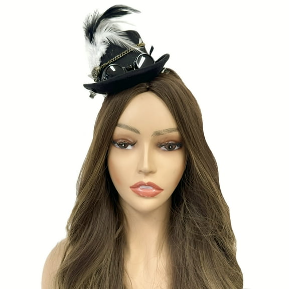 Steampunk Head Clip Accessories Mini Top Hat for Women Cosplay Headwear
