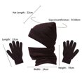 thumbnail image 4 of Glisme Hat Gloves Scarf Set Women'S Autumn And Winter Wool Thickened Thermal Scarf Hat And Gloves Knitted 3 Piece Set For Outdoor Cycling Black, 4 of 4
