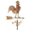 27" Luxury Polished Copper Fearless Rooster Weathervane
