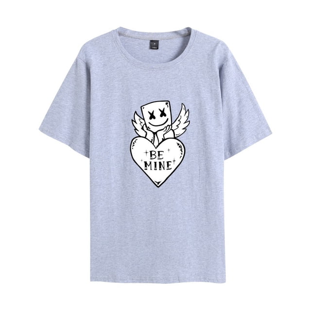 Marshmello Guimauve DJ Tendance Rock T-Shirt à Manches Courtes pour Hommes et Femmes