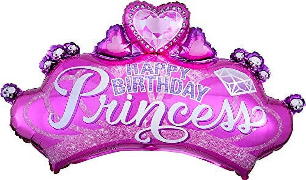 Princess Party 3rd Birthday Glamour Girl Castle and Crown Balloon Bouquet Decorations