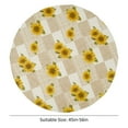 thumbnail image 2 of Round Fitted Vinyl Tablecloth with Elastic Edged and Flannel Backing,Wipeable Waterproof, Yellow, 43" to 55'', 2 of 7