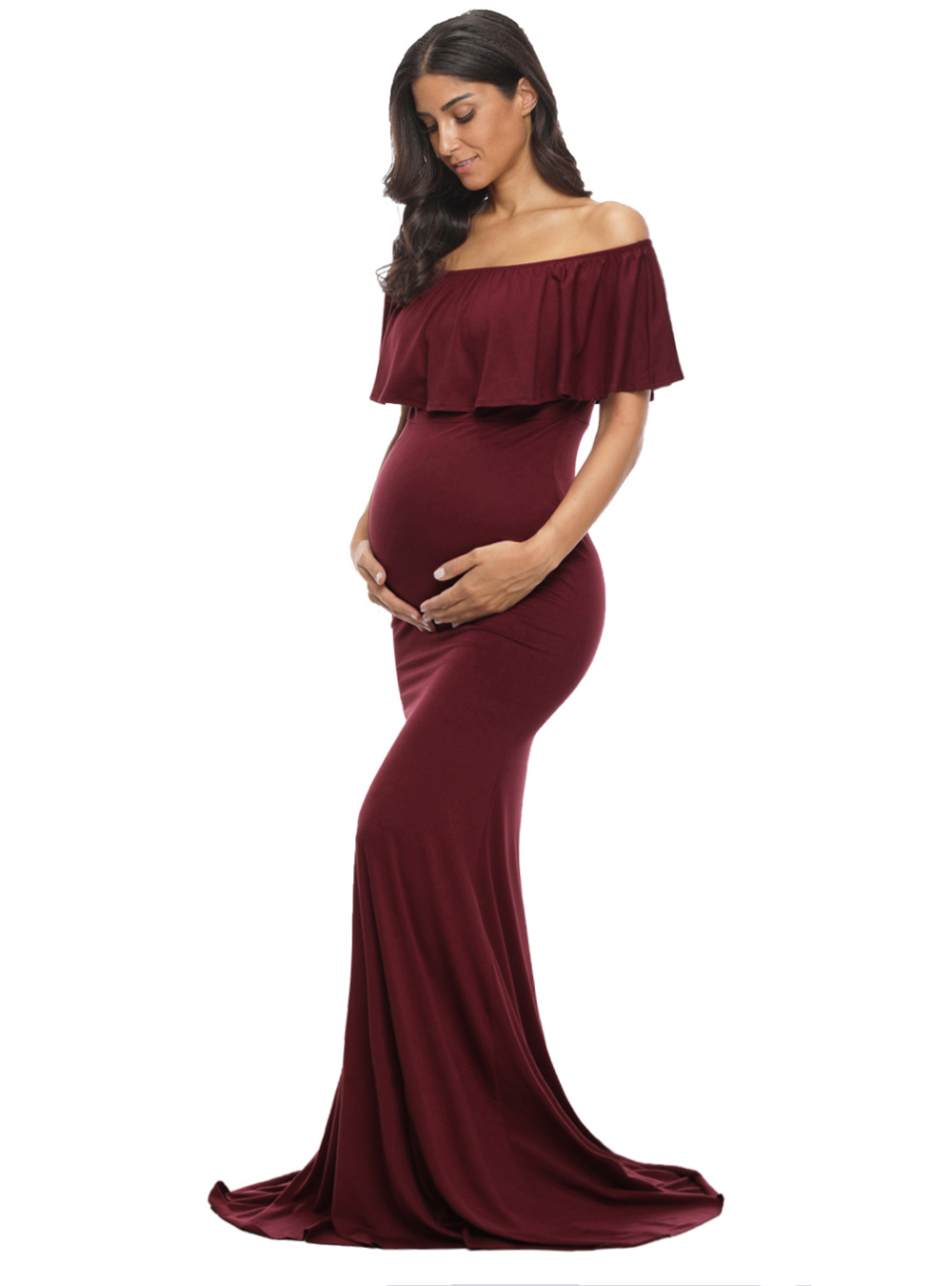 Mamalicious Macy June Jersey Knee Length Maternity Dress, Burlwood