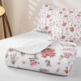 thumbnail image 4 of Erosebridal Watercolor Pink Peony Quilt Full for Girls, Romantic Spring Flower Full Bedspread Sets, 3-Piece, 4 of 7