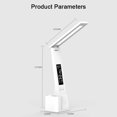 WEIYEYY LED Desk Lamp USB Dimmable Touch with Calendar Temperature