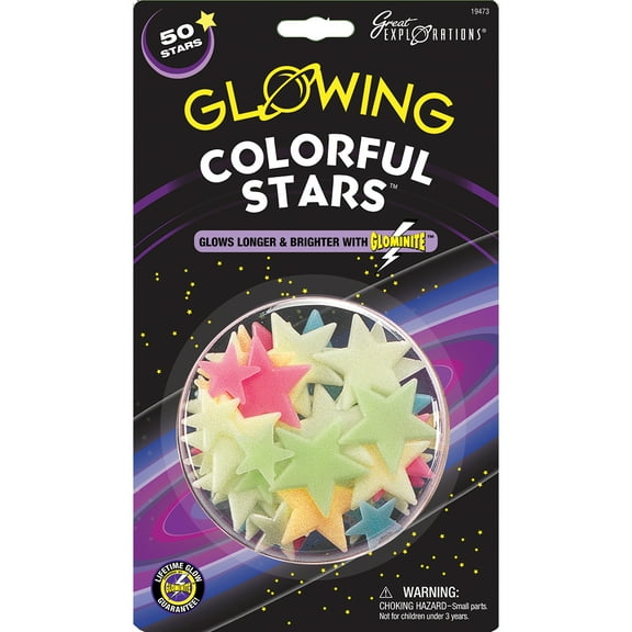 Great Explorations Glow In The Dark Star Wall Decals (50 Pack)