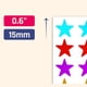 thumbnail image 2 of colores, 30 hojas, pegatina metálica de estrella de aluminio, 1,52 cm de diámetro, 2 of 5