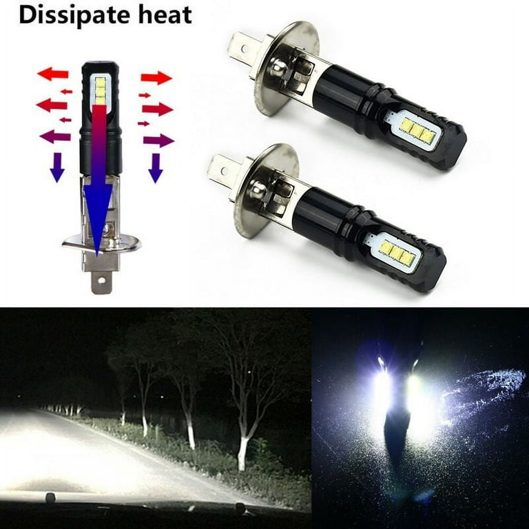 H1 LED Headlight Bulbs, A-1ux All-in-One Conversion Kit High Beam Bulb -  10800LM 6000K Cool White : Buy Online at Best Price in KSA - Souq is now  : Automotive