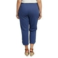 thumbnail image 3 of Turtle Bay New York Women's Capris with Studded Hem Detail in Cotton Blend Twill fabric with Angled side Pockets (Plus Sizes), 3 of 5