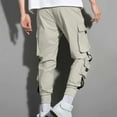 thumbnail image 4 of Chiccall Mens Casual Cargo Pants , Multi-Pockets Fashion Joggers Gym Drawstring Long Pants Streetwear,Great Birthday Christmas Gifts for Dad Boys Men,on Clearance, 4 of 5