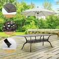 thumbnail image 4 of 9-Piece Cast Aluminum Outdoor Table and Chairs, Classic Vintage Patio Dining Set for 8 Include 87" Rectangular Patio Dining Table and 8 Chairs with Removable Cushion and Umbrella Hole, 4 of 5