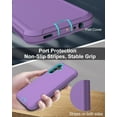 thumbnail image 6 of for Samsung Galaxy A15-5G Case, with Screen Protector, Port Protection, Full-Body Non-Slip Silicone Rubber Covered, 3-Layer Heavy Duty Drop-Proof Cover Phone Case, Mint/Purple, 6 of 14