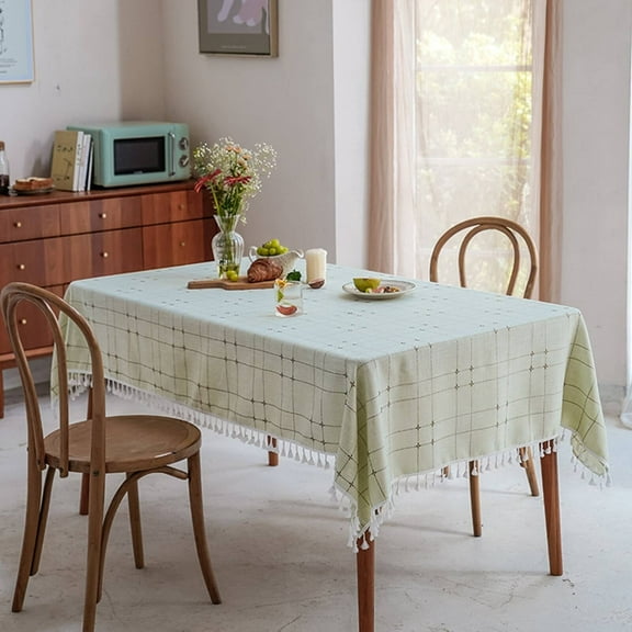 AUQ Wipeable Tablecloths,Easy Upkeep Table Cloth,Natural Non-Toxic Table Covers,Green