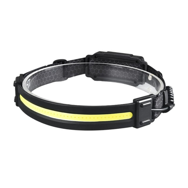 Linterna frontal COB USB brillante resistente 5 + 3 modos recargable banda elástica para la cabeza linterna linterna para pesca