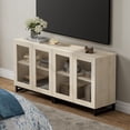 thumbnail image 6 of WAMPAT 63 Inch TV Stand with Glass Doors for 32-70 inch TVs, Modern Entertainment Center TV Console with Adjustable Shelves for Living Room, Bedroom,Beige, 6 of 10