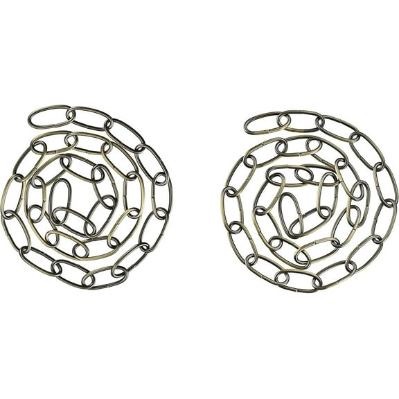 Aspen Creative 21118-52,Steel 3 Feet Heavy Duty Chain for Hanging Up Maximum Weight 40 Pounds-Lighting Fixture/Swag Light/Plant in Antique Brass.11 Gauge.