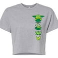 thumbnail image 3 of Star Wars - The Mandalorian Grogu Icons  - Juniors Cropped Short Sleeve Graphic T-Shirt, 3 of 5