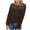 Coffee, variant on 50% Off Clear! Viikei Cardigan Sweaters for Women Plus Size Fall Fashion Women's Rounk Neck Long Sleeve Casual Pullover Blouse Sweater