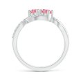 thumbnail image 2 of ANGARA Two Stone Lab Grown Pink Diamond Split Shank Ring for Women in 14K White Gold (Size-4.2mm| Clarity-VS) | April Birthstone, Anniversary, Jewelry Gift for Women | Lab-Grown Pink Diamond Ring, 2 of 6