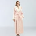 thumbnail image 2 of Clearance! robes for women terry cloth robes for women Womens Robe Soft Plush Bathrobe Fluffy Cute Long Coat Night Robe Big sales Pink, 2 of 5