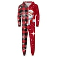 thumbnail image 4 of Mrzhqd Matching Christmas Pajamas For Family Christmas Mens Pajamas Onesie Cute Print Long Sleeve Jumpsuit With Hooded,Red,Size L, 4 of 4