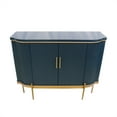 thumbnail image 4 of Pasargad Home Amelia Teal Cabinet 2 Doors and Gold Polished Metal Frame, 4 of 13