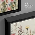 thumbnail image 5 of IDEA4WALL Framed Canvas Wall Art Minimal Pastel Colorful Floral Wildflowers Illustrations Retro Art Botanical Plants Print Rustic Relax/Calm for Living Room, Bedroom, Office - 24"x36" Black, 5 of 5