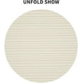 thumbnail image 3 of Round Tablecloth 60 Inch, Beige White Farmhouse Stripes Circle Dining Table Cover Waterproof Table Cloths Cloth Table Cover for Restaurant, Picnic, Indoor and Outdoor Dining, 3 of 8