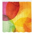 thumbnail image 3 of Ambesonne Abstract Shower Curtain, Watercolor Modern Art, 69"Wx84"L, Yellow Orange Lime Green, 3 of 5