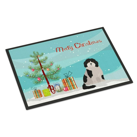 Carolines Treasures CK3888MAT Cavachon 3 Christmas Tree Door Mat Indoor Rug or Outdoor Welcome Mat 18x27 Doormat 27"L x