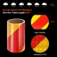 thumbnail image 3 of Uxcell Reflective Tape, 2 Roll 4 Inch x 10 Ft Waterproof Safety Adhesive Tape for Trailers, Red Yellow, 3 of 6