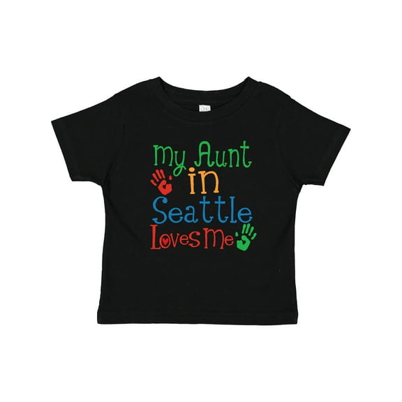 Inktastic My Aunt in Seattle Loves Me Boys or Girls Baby T-Shirt