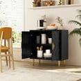 thumbnail image 4 of HLR Modern Accent Storage Cabinet with 2 Doors, Kitchen Buffet Sideboard for Dining Room, Black, 4 of 7