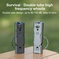 thumbnail image 2 of Visland Sifflet de Survie à Double Tube 150 dB Décibel Élevé Acier Inoxydable Robuste Portable Voyage Mini Camping Chasse Randonnée Plein Air Sifflet d'Urgence, 2 of 8