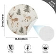 thumbnail image 4 of Ryvnso Deer Christmas Tree Round Plate Mats Dining Table Placemat Set of 6 for Holiday Decoration, 4 of 7
