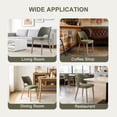 thumbnail image 3 of ENYLAY Nordic Upholstered Dining Chairs, Solid Wood Fabric Set of 4, Green, 3 of 7