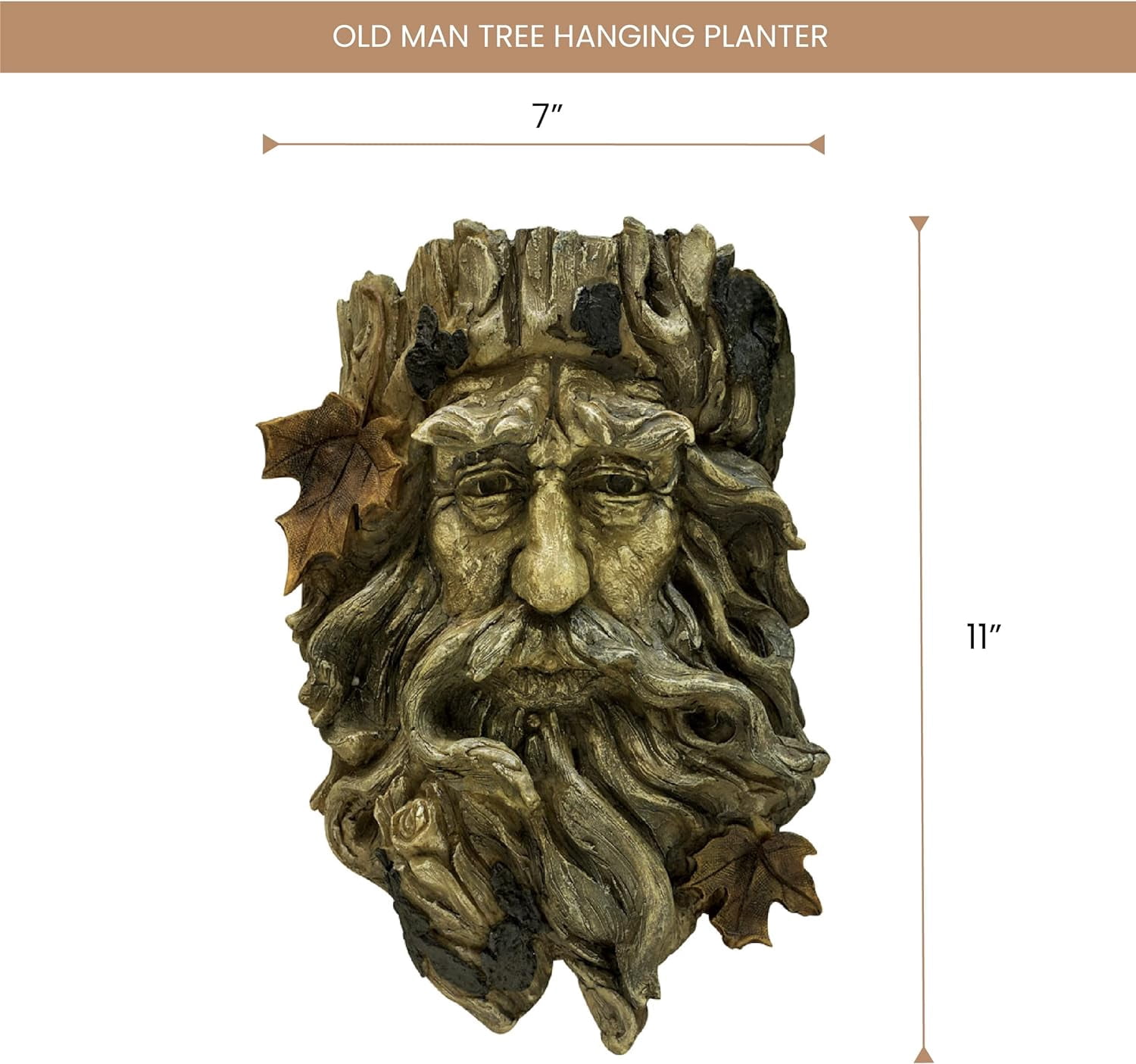 Bits and Pieces Old Man Tree Hanging Planters Sculpture Garden Peeker Art