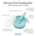 thumbnail image 2 of Bumkins Baby Silicone First Feeding Set w/ Bowl, Lid & Spoon for Ages 4 months+ (Blue), 2 of 6