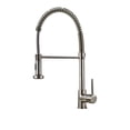 thumbnail image 1 of Deck Mounted Flexible Kitchen Faucets Pull Out Mixer Tap Black Hot Cold Kitchen Faucet Spring Style With Spray Mixers Taps ,Built To Last, 1 of 7