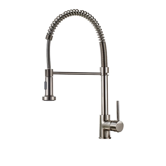 Deck Mounted Flexible Kitchen Faucets Pull Out Mixer Tap Black Hot Cold Kitchen Faucet Spring Style With Spray Mixers Taps ,Built To Last