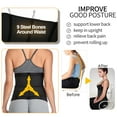 thumbnail image 6 of QRIC 2-In-1 Neoprene Sauna Waist Trainer Corset Sweat Belt for Women Weight Loss Compression Trimmer Shapewear With 2 Detachable Straps, 6 of 7
