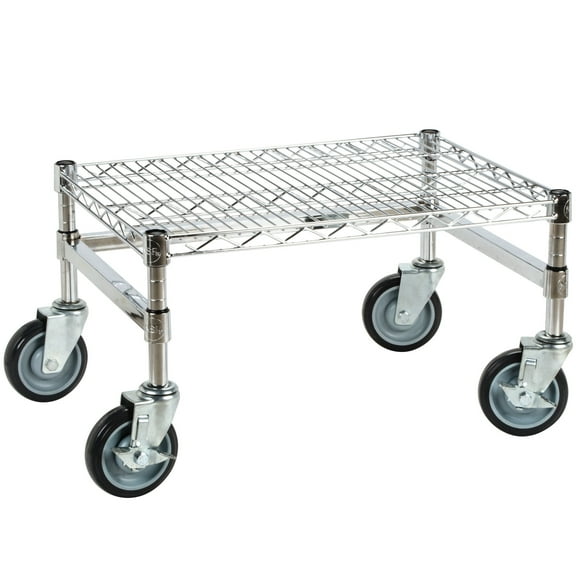 Rack Kit, Chrome Plated Mobile Dunnage Rack Kit with Tubular Frame - 600 lb. Capacity, 18" x 24" x 14"