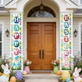 thumbnail image 4 of Easter Bunny And Egg Themed Couplets Porch Signs Hanging Banners And Outdoor Courtyard Decorations And Flags, 4 of 6