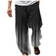 thumbnail image 2 of Pantalones largos de verano para hombre, informales, a la moda, con estampado degradado, cintura elástica, rectos, 2 of 5