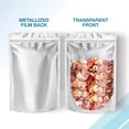 thumbnail image 2 of BELLE KR® 7x10 Quart Mylar Bags for Food Storage - Pack Of 100-7.5mil Thick - Gusseted Bottom - Clear Mylar Bags with See Through Window for Freeze Drying food - Labels Included, 2 of 5