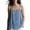 Blue, variant on Plus Size Tank Tops For Women Summer Chain Straps Camis Shirts Sleeveless Loose Fitted Ruffle Hem Cute Shirts Lightweight Beach Vacation Blouses