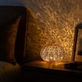 thumbnail image 6 of Yyuenw Rose Gold Glass Pumpkin Light, LED Timer Battery Operated Halloween Fall Decor, Mercury Glass Table Centerpiece for Home Mantel, 6 of 8
